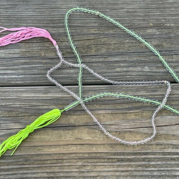 Lot of 2 Prayer Beads Plastic Green/Pink Religious Islamic Beads Tasbeeh New - Picture 7 of 9